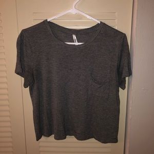 Gray crop top